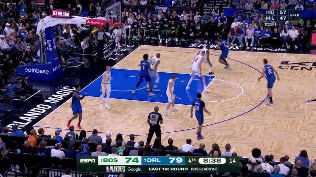 【2025年04月26日 凯尔特人vs魔术集锦】有点像那个男人！班凯罗转身后仰跳投皮球空心入网