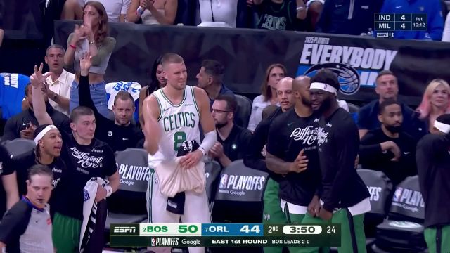 【2025年04月26日 凯尔特人vs魔术集锦】一鼓作气！塔图姆领衔凯尔特人一波14-0进攻波成功反超比分