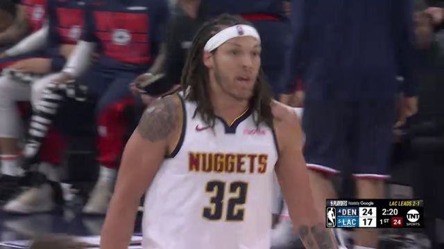 【2025年04月27日】NBA西部首轮G4：掘金vs快船第1节英文原声录像回放