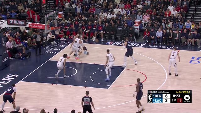 【2025年04月27日 掘金vs快船集锦】默契连线！穆雷瞅准时机妙传约老师后者轻松上篮打进