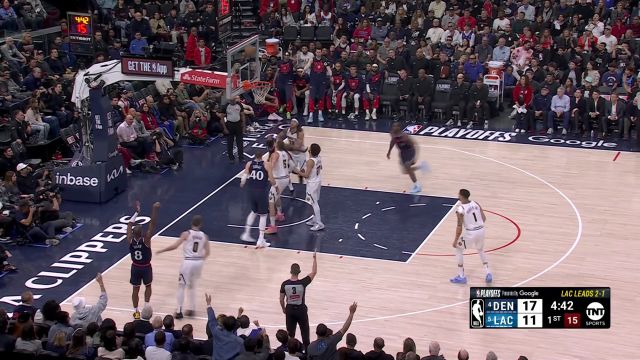 【2025年04月27日 掘金vs快船集锦】螳螂捕蝉黄雀在后！莱昂纳德高高跃起逆天补扣将球砸进篮筐