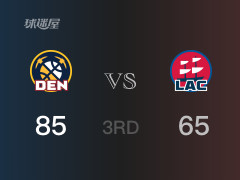 NBA季后赛：三节数据，掘金以85-65领先快船，约基奇31分16篮板7助攻