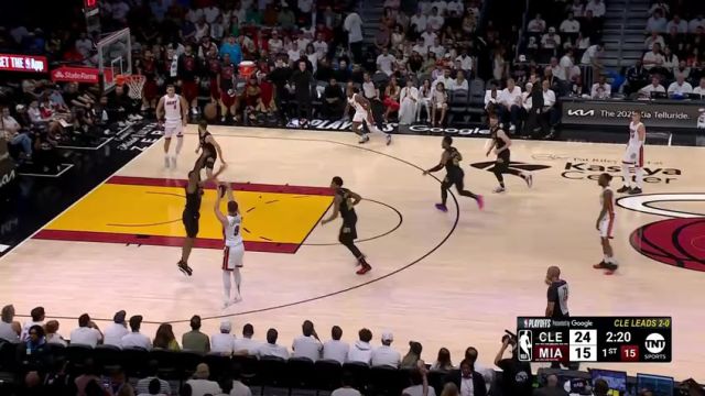 【2025年04月27日】NBA季后赛：骑士vs热火G3第1节英文原声录像回放