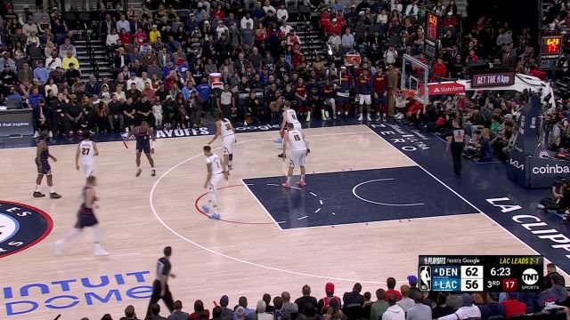 【2025年04月27日 掘金vs快船集锦】休想在我面前得分！布劳恩连续送出遮天大帽拒绝得分