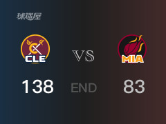 骑士vs热火战况：约维奇24分难阻热火败给骑士