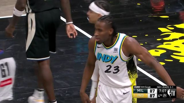 【2025年04月30日】NBA东部首轮G5：雄鹿vs步行者G5第4节英文原声录像回放