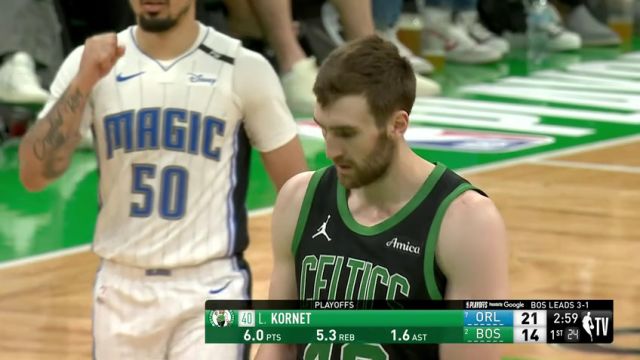 【2025年04月30日】NBA季后赛：魔术vs凯尔特人G5第1节英文原声录像回放