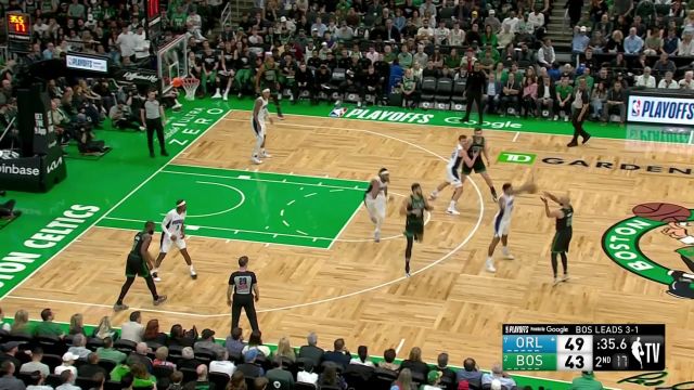 【2025年04月30日 魔术vs凯尔特人集锦】展示球星个人能力！塔图姆连续攻击篮下突扣结合连拿4分