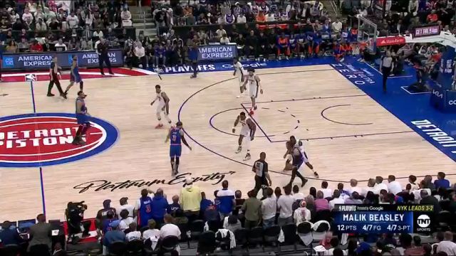 【2025年05月02日】NBA东部首轮G6：尼克斯vs活塞G6第2节英文原声录像回放