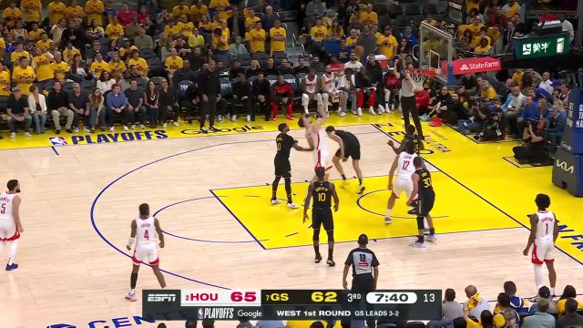 【2025年05月03日 火箭vs勇士集锦】游刃有余！申京假动作点飞防守翻身强打还造加罚