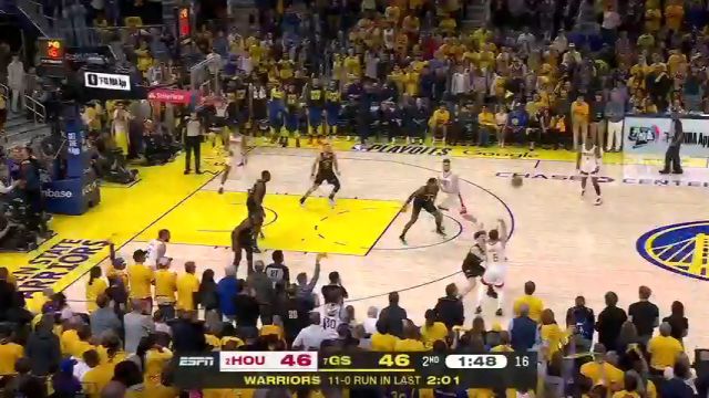 【2025年05月03日 火箭vs勇士集锦】吹响反击号角！库里反击急停三分命中扳平比分