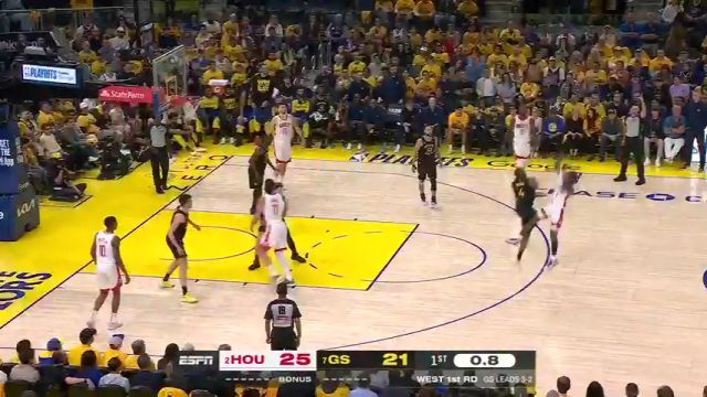 【2025年05月03日 火箭vs勇士集锦】眼皮底下不容造次！杰伦格林三分线骑马射箭惨遭穆迪大帽招呼