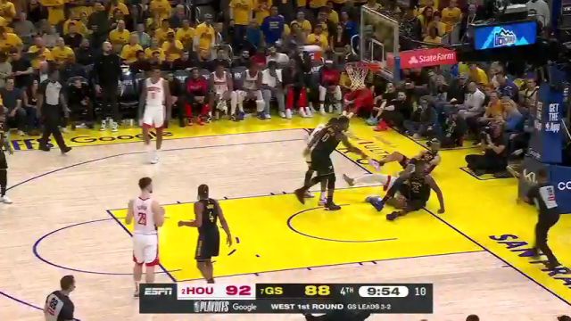 【2025年05月03日 火箭vs勇士集锦】一点机会也不放过！杰伦-格林击地传球亚当斯过低被库里掏球破坏