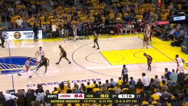 【2025年05月03日 火箭vs勇士集锦】技能包传递！波杰突分穆迪无解火热三分涮筐而入