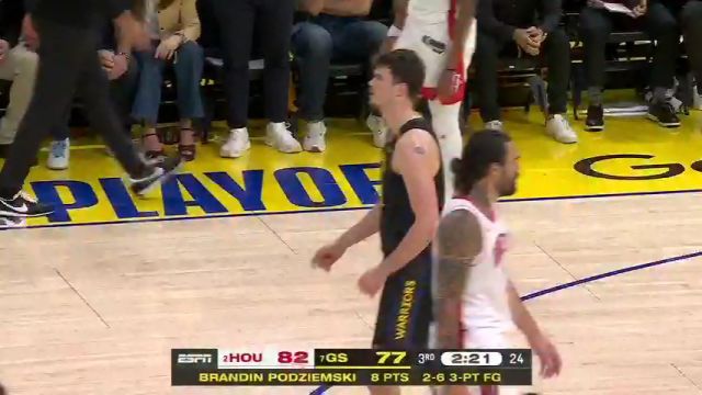 【2025年05月03日 火箭vs勇士集锦】陆续发力！波杰姆斯基三分抬手就扔毫不犹豫