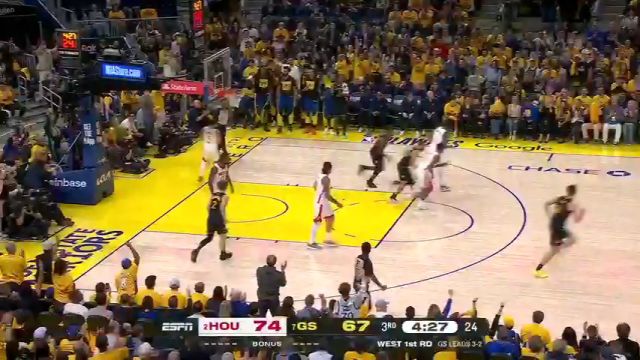 【2025年05月03日 火箭vs勇士集锦】手感回温！波杰姆斯基底角三分稳稳落袋