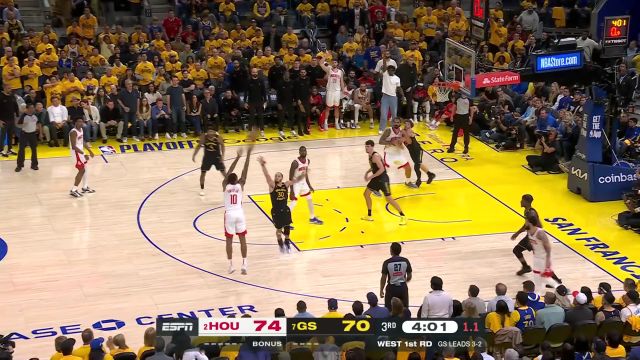 【2025年05月03日 火箭vs勇士集锦】你有张良计我有过墙梯！小史密斯僵持时刻连续两记三分保持优势