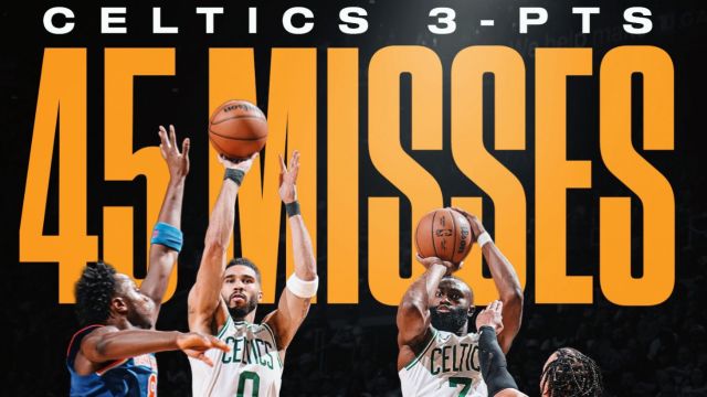 【2025年05月06日 尼克斯vs凯尔特人集锦】三分大队！凯尔特人60次三分出手+45次打铁均创造季后赛历史纪录