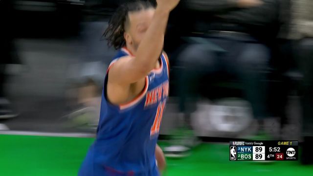 【2025年05月06日 尼克斯vs凯尔特人集锦】关键先生不是浪得虚名！布伦森手硬三分强势反超