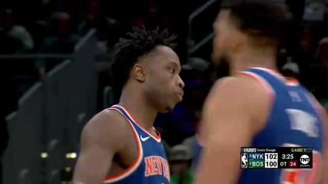 【2025年05月06日 尼克斯vs凯尔特人集锦】大乔长臂一伸成功断球 阿奴诺比弹地起飞暴扣2+1