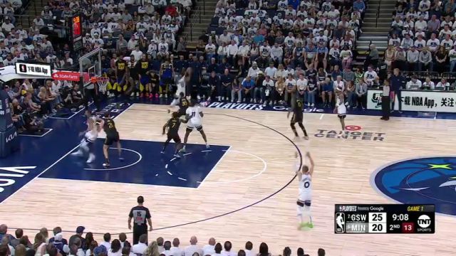 【2025年05月07日】NBA西部半决赛G1：勇士vs森林狼西部半决赛G1第2节英文原声录像回放