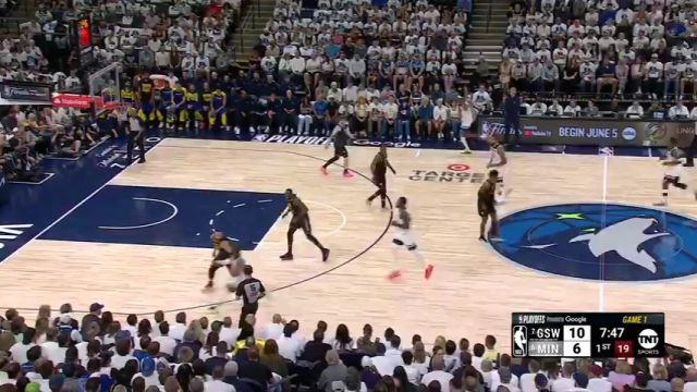 【2025年05月07日】NBA西部半决赛G1：勇士vs森林狼西部半决赛G1第1节英文原声录像回放