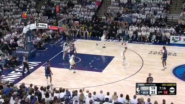 【2025年05月09日 勇士vs森林狼集锦】无压迫回场非受迫失误！斯潘塞中场接球被吹回场违例