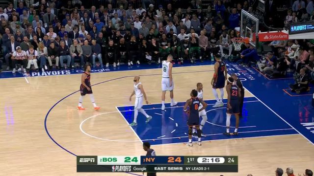 【2025年05月13日】NBA季后赛东部半决赛：凯尔特人vs尼克斯G4第1节中文解说录像回放