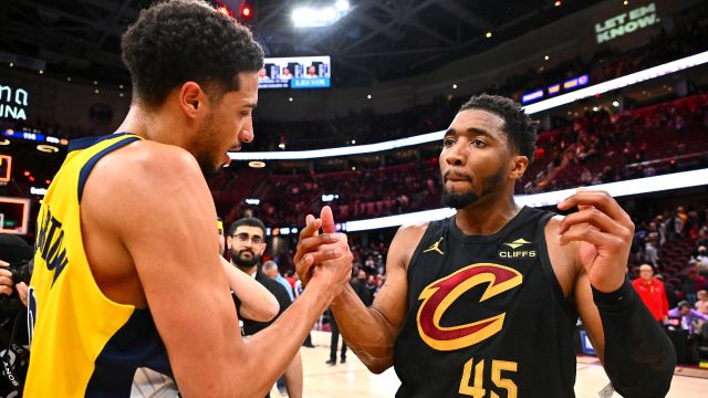 【2025年05月14日 步行者vs骑士集锦】步行者114-105骑士 米切尔带伤空砍35分哈利伯顿31+8助队挺进东决