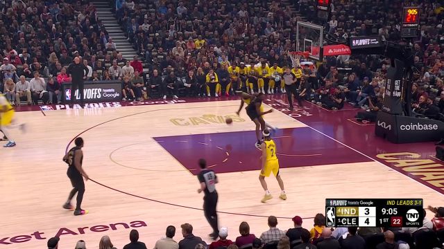 【2025年05月14日 步行者vs骑士集锦】绝对的个人能力！西亚卡姆后场一条龙加速快攻单挑骑士整条防线