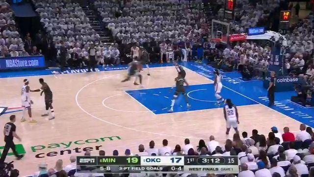 【2025年05月21日 森林狼vs雷霆集锦】技能包人手一个！迪文琴佐底角三分一杆进洞