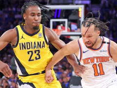 布伦森在个人季后赛生涯中第19次得分突破30分大关，超越尤因，尼克斯队史第一人