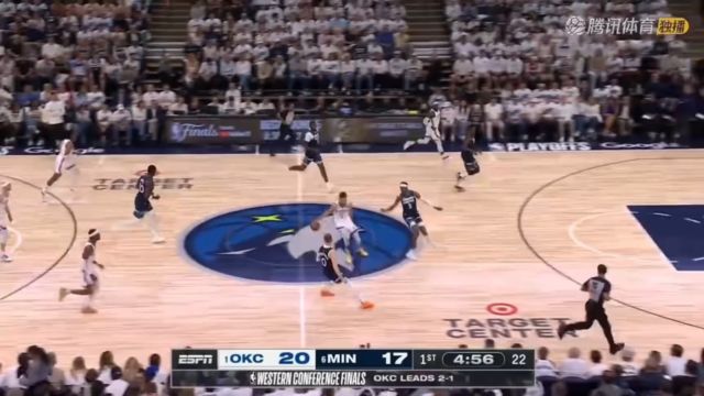 【2025年05月27日 雷霆vs森林狼集锦】雷霆力克森林狼夺赛点：3-1领先晋级概率高达95.5%，历史仅13队1-3完成逆转