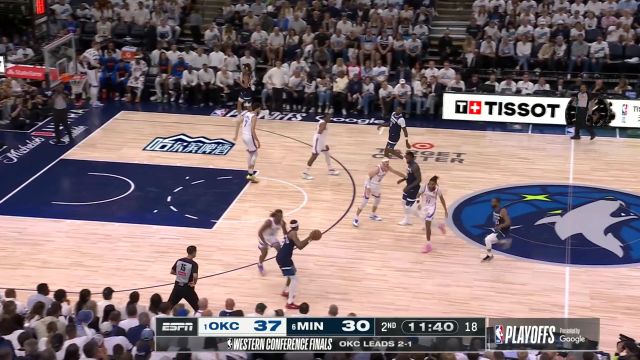 【2025年05月27日 雷霆vs森林狼集锦】快攻反击一瞬间 杰威鬼手抢断疾驰暴扣一条龙