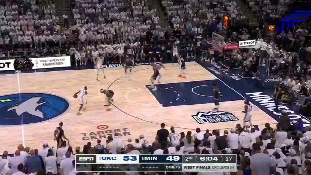 【2025年05月27日 雷霆vs森林狼集锦】爱德华兹突破吸引火力 回传沃克正面空位三分手起刀落