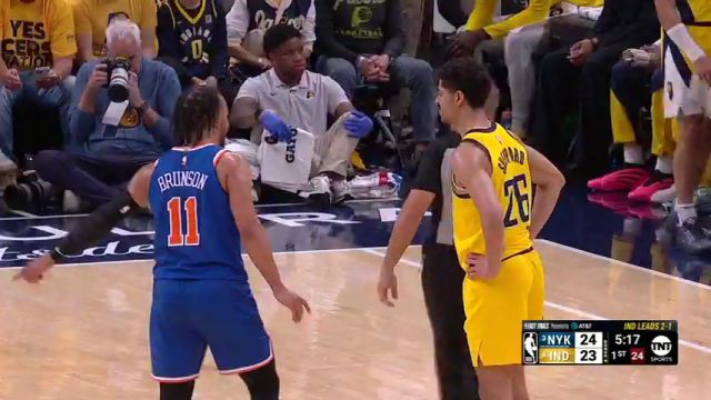 【2025年05月28日】NBA季后赛东部决赛G4：尼克斯vs步行者第1节英文原声录像回放