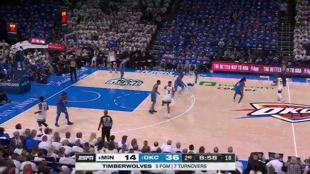 【2025年05月29日】NBA季后赛西部决赛G5：森林狼vs雷霆第2节英文原声录像回放