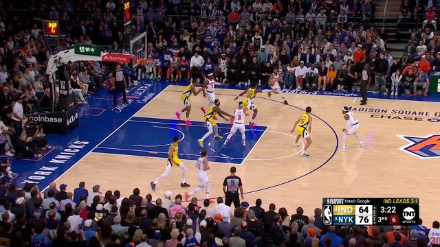 【2025年05月30日 步行者vs尼克斯集锦】全场最大领先！尼克斯众将发力打出一波12-0的进攻波领先步行者22分