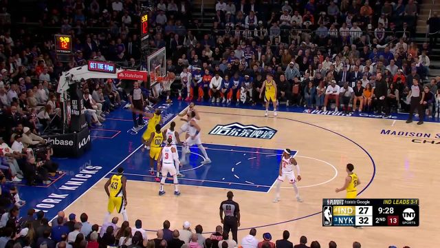 【2025年05月30日 步行者vs尼克斯集锦】一往无前！托平无视防守连续冲击内线拿下四分