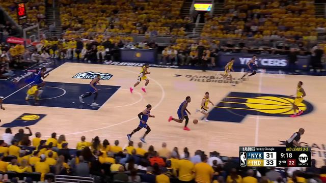 【2025年06月01日 尼克斯vs步行者集锦】一脚油门踩到底！阿奴诺比箭步穿云疾驰上篮一气呵成