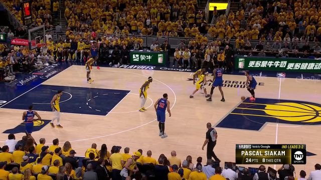 【2025年06月01日 尼克斯vs步行者集锦】得分如探囊取物！布伦森里突外投连砍5分强势追击