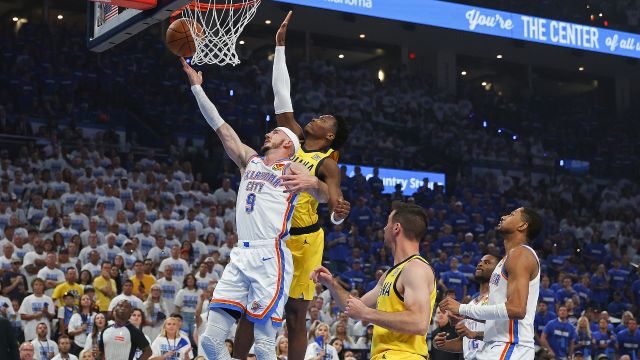 【2025年06月17日 步行者vs雷霆集锦】步行者vs雷霆G5五佳球 杰威封神40+掌控比赛 马瑟林光速回防追身大帽