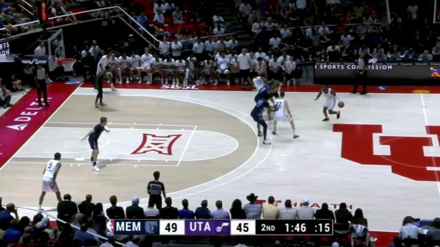 【2025年07月08日 灰熊vs爵士集锦】队友三分偏出 贝利虎口夺食成功完成抢板补扣