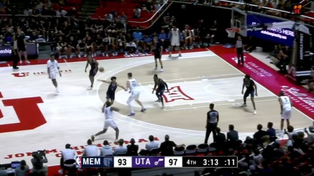 【2025年07月08日 灰熊vs爵士集锦】进攻节奏十分流畅 威尔斯顺水推舟助杰克逊暴扣