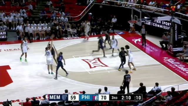 【2025年07月09日 灰熊vs76人集锦】持续扩大分差！席菲诺传球托多罗维奇外线三分一杆进洞