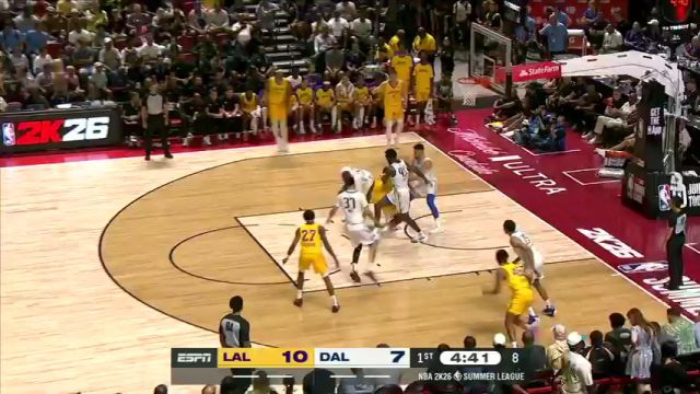 【2025年07月11日 湖人vs独行侠集锦】欧文观战起立鼓掌！弗拉格抢断反击大步流星腾空劈扣再送撤步跳投