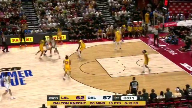 【2025年07月11日】NBA夏季联赛：湖人vs独行侠第3节英文原声录像回放