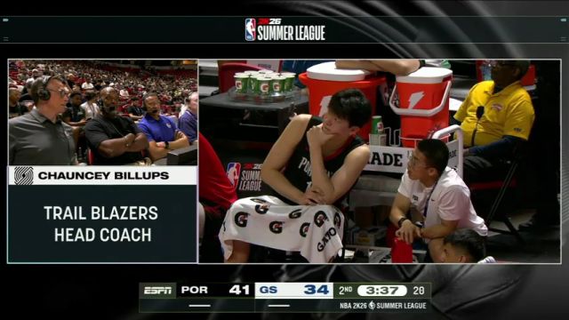 【2025年07月12日】NBA夏季联赛：开拓者vs勇士第2节英文原声录像回放