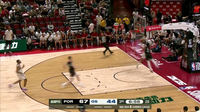 【2025年07月12日 开拓者vs勇士集锦】流畅传导！阿姆斯特朗铆劲蓄力超远长传助攻理查德勾手上篮