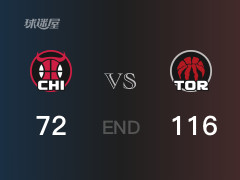 公牛vs猛龙战报：劳森22分利伯蒂21分 公牛不敌猛龙